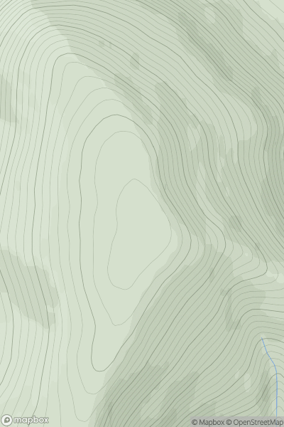 Thumbnail image for Ward Hill [Orkney Islands] [HY228022] showing contour plot for surrounding peak